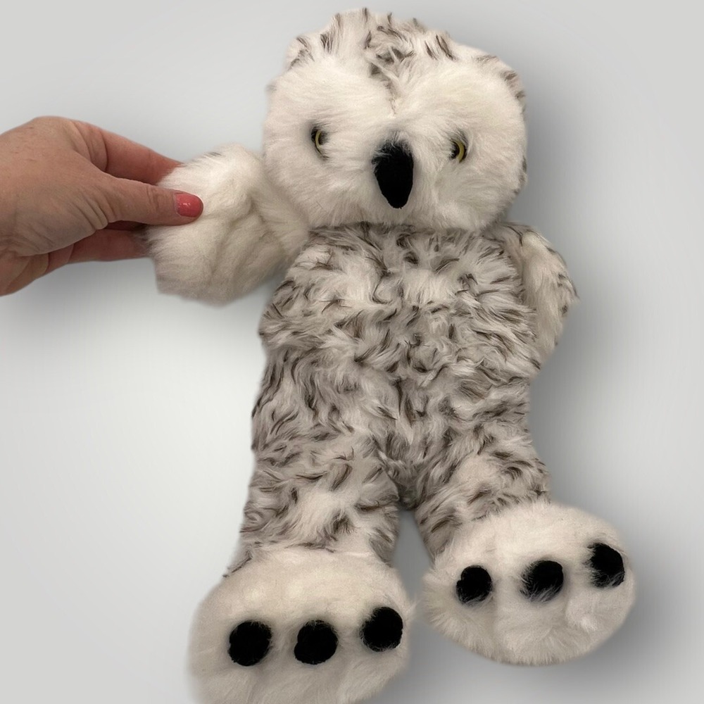 Build a Bear Owl white and gray Potter Snow Owl
